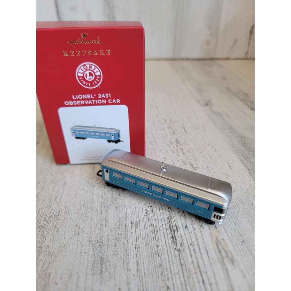 Hallmark Lionel 2431‎ observation car train ornament Xmas